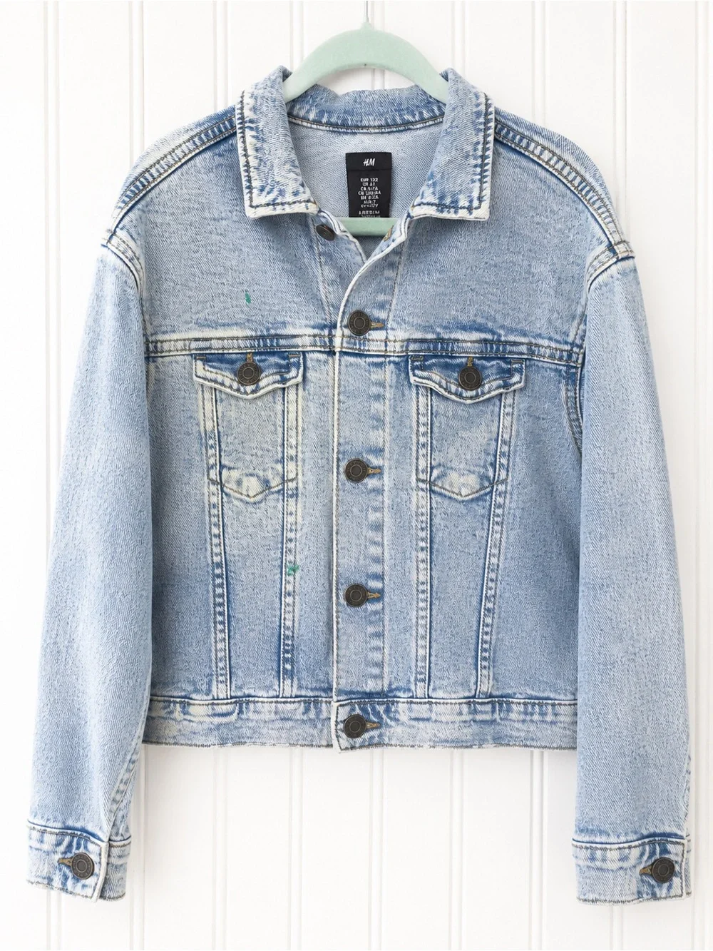 H&M Light Wash Denim Trucker Jacket Kids 6/6X